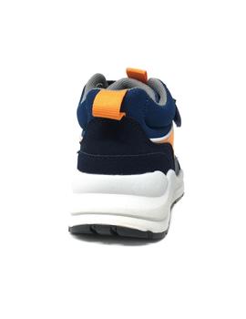 DEPORTIVO VELCRO AZUL-NARANJA