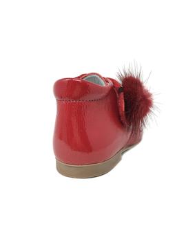 BOTIN CHAROL ARRUGADO ROJO VELCRO