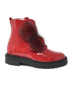 BOTIN CHAROL ROJO POMPON