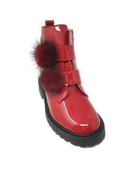 BOTIN CHAROL ROJO POMPON