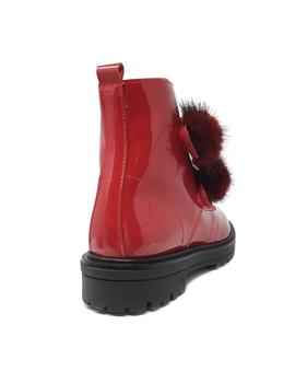 BOTIN CHAROL ROJO POMPON