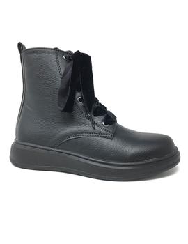 BOTA PIEL NEGRO MATE