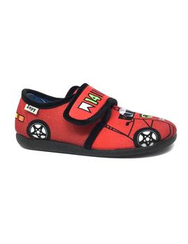 ZAPATILLA DE CASA DE VELCRO ROJA