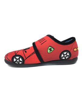 ZAPATILLA DE CASA DE VELCRO ROJA