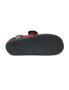 ZAPATILLA DE CASA DE VELCRO ROJA