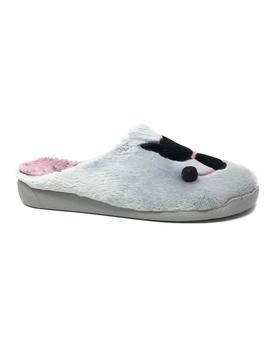 ZAPATILLA DE CASA GRIS GATITO