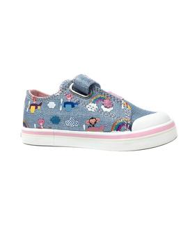 ZAPATILLA DEPORTIVA LONA AZUL GLITTER