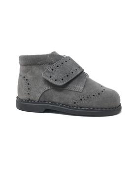 BOTIN SERRAJE GRIS DE VELCRO