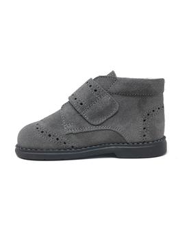 BOTIN SERRAJE GRIS DE VELCRO