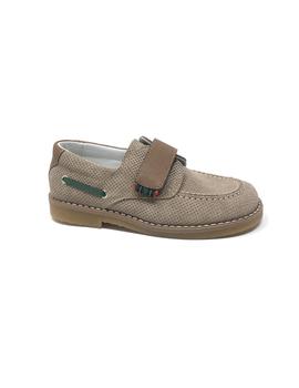 ZAPATO TAUPE VELCRO