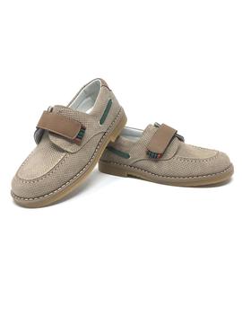 ZAPATO TAUPE VELCRO