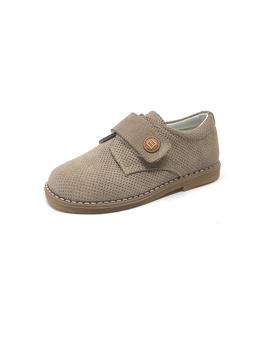 ZAPATO SERRAJE TAUPE VELCRO