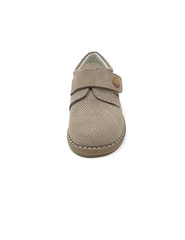 ZAPATO SERRAJE TAUPE VELCRO