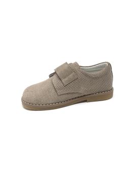 ZAPATO SERRAJE TAUPE VELCRO