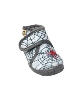 ZAPATILLA DE CASA GRIS ARAÑA