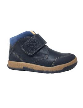 BOTIN PIEL AZUL MARINO