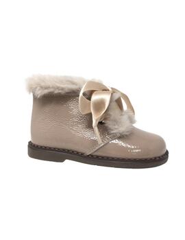 BOTIN CHAROL ARRUGADO BEIGE