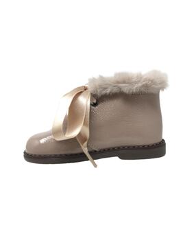 BOTIN CHAROL ARRUGADO BEIGE