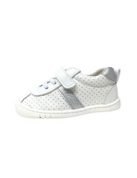 ZAPATO NAPA BLANCO DETALLES PLATA