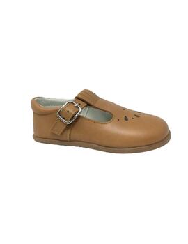 ZAPATO CORTE PEPITO PIEL CAMEL