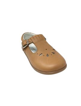 ZAPATO CORTE PEPITO PIEL CAMEL