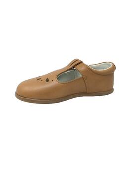 ZAPATO CORTE PEPITO PIEL CAMEL