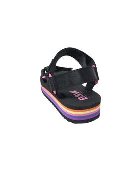 SANDALIA SLIDES NEGRO