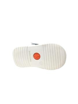 SANDALIA BIOMECANICS BLANCA DETALLES ROSA