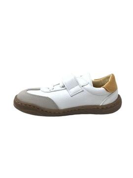 DEPORTIVO ANDANINES PIEL BLANCO Y MOSTAZA
