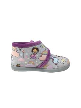 ZAPATILLA DE CASA RELIEVE CENIZA NUBE