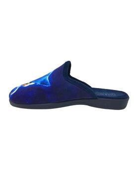 ZAPATILLA DE CASA RELIEVE GATO AZUL