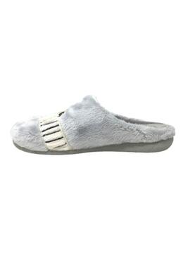 ZAPATILLA DE CASA GRIS PERLA PERRITO