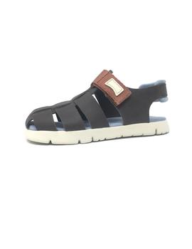 SANDALIA CAMPER MARRON VELCRO