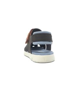 SANDALIA CAMPER MARRON VELCRO