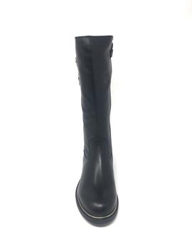 BOTA PIEL NEGRO HEBILLAS