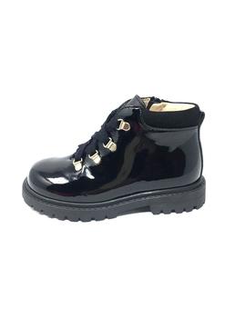 BOTIN CHAROL NEGRO C/CORDON Y CREMALLERA