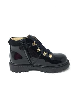 BOTIN CHAROL NEGRO C/CORDON Y CREMALLERA