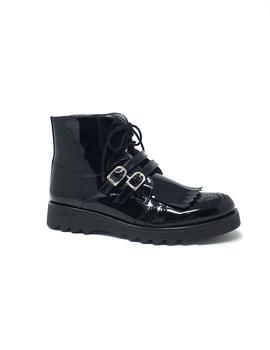 BOTIN CHAROL NEGRO 2 HEBILLAS