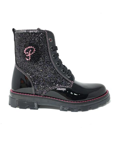 BOTA CHAROL NEGRO CON GLITTER