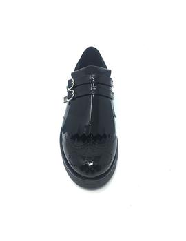 BLUCHER CHAROL NEGRO 2 HEBILLAS