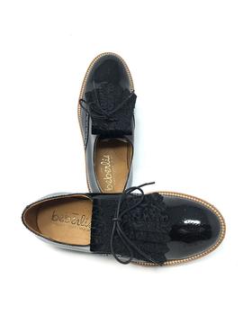 BLUCHER CHAROL NEGRO LENGUETA ANTE