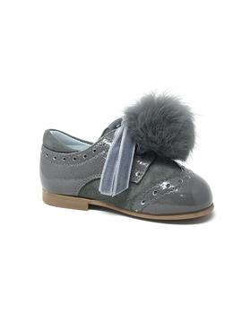 BLUCHER GRIS COMBINADO CHAROL Y ANTE POMPÓN