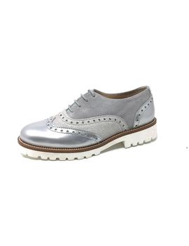 BLUCHER COMBINADO PLATA