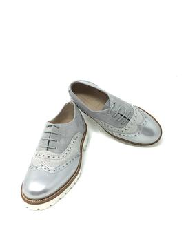 BLUCHER COMBINADO PLATA