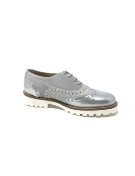 BLUCHER COMBINADO PLATA