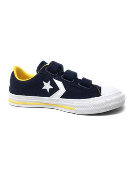 Converse azul online y amarillo