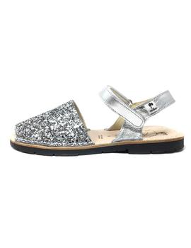 MENORQUINA GLITTER PLATA