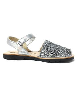 MENORQUINA GLITTER PLATA