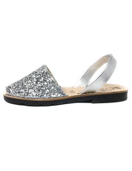 MENORQUINA GLITTER PLATA