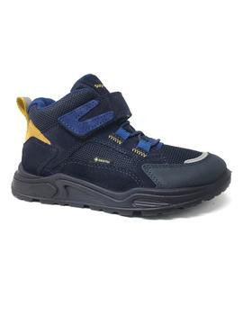 BOTIN GORE-TEX AZUL MARINO DETALLES MOSTAZA